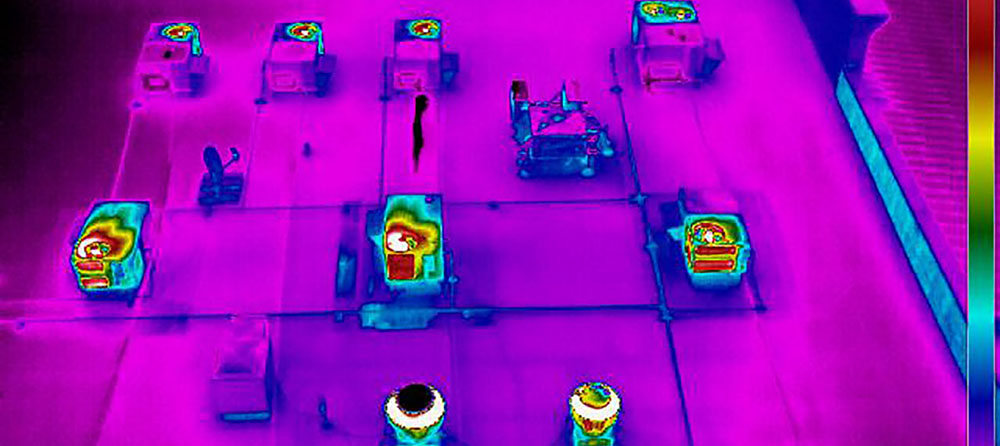 Drone Roof Infrared Thermal Imaging